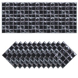 MECCANIXITY 20Pcs Mosaic Tile Stickers, 10 x 10cm Square Wallpaper Self-Adhesive PVC Waterproof Wall Sticker Decals for Kitchen Bathroom Wall DIY Crafts (Style 24)