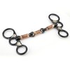 Horse Chew Black Stainless Steel Training Bit Copper Wire Wrapped