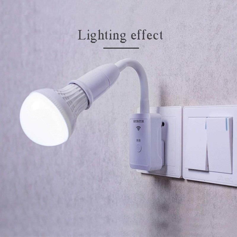 HTRUIYATY E27 Socket Lamp with Switch Intelligent Remote Control Plug