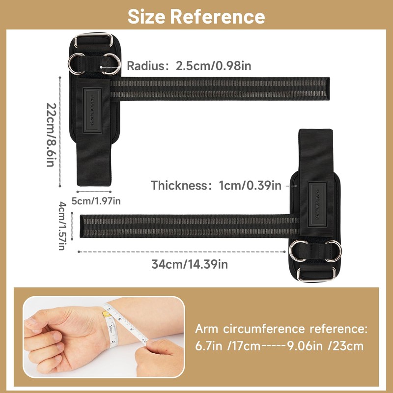 Wrist Straps for Weightlifting Deadlifting, (Black)