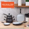 IMUSA Nonstick Ceramic Cookware Set 14-Piece, with Soft-Touch Handles, Aluminum,