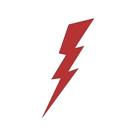 Lightning Bolt Sticker Vinyl Decal Notebook Car Window Laptop 4"X 8" (Red)