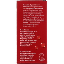 Trilogy Certified Organic Rosehip Oil for Unisex, 0.67 Ounce