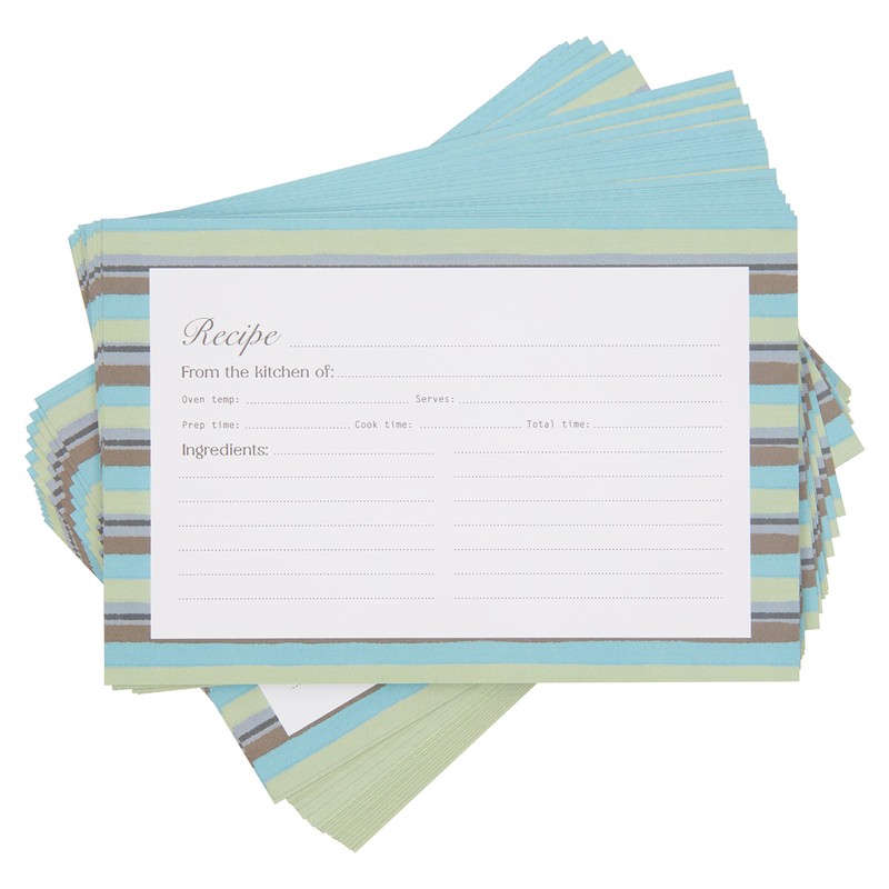 C.R. Gibson Q12-25098 Forage 4x6 Double Sided Recipe Cards, Multicolor,