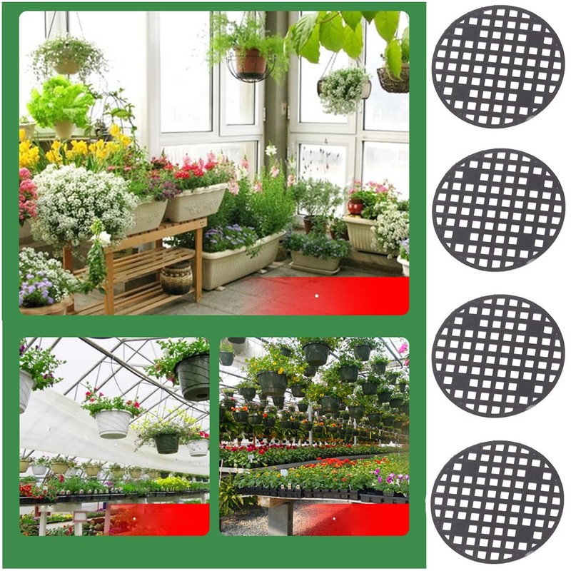 SquEqu 200 Pack Plant Pots Hole Mesh Pad Plastic Flower