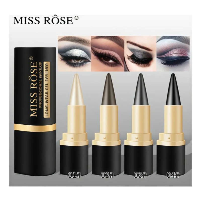 Delineador De Ojos En Gel Impermeable Miss Rose