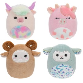Squishville SQM0506 Barn Squad, Super Soft Mini Squishmallows, 5 cm Plush Figures, Pack of 4
