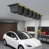 automoris 6-Bin Overhead Garage Rack, Ceiling Tote Rails, 600Lb Cap,