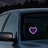 Car LED Ambient Light, Solar-Powered Heart-Shaped LED Neon Light, 5
