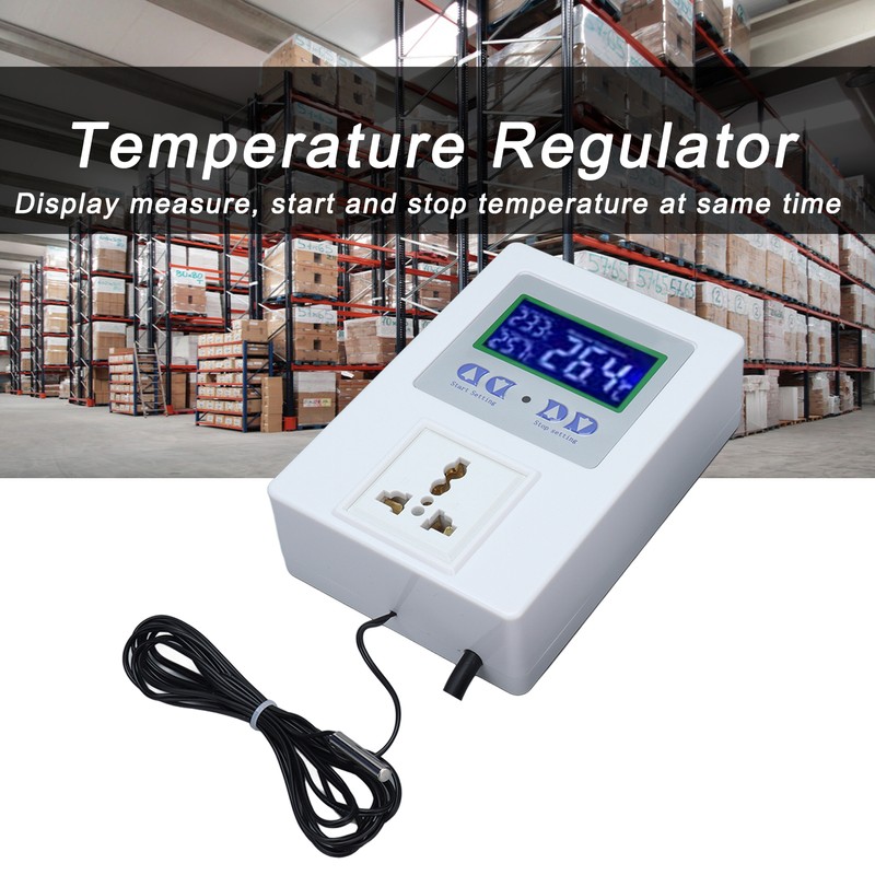 Pre Wired Temperature Controller LED Digital Temperatures Regulator with Sensor