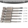 Teocpai 6 Pieces Triangle Screwdriver Bits, 50 mm Magnetic Triangle