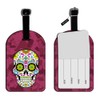 Nicokee Sugar Skull Suitcase Bag ID Luggage Tag Set Bag