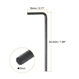 HARFINGTON 120pcs Hex Key Wrench 2mm Metric CR-V L Shaped Hexagon Head Repairing Tool for Bikes Furniture Repair