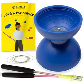 Diabolo Set for Children Beginners with Comet Diabolo and Henry's Replacement Cord I Starter Set - Made in Italy (Blue)