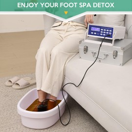 veicomtech Ionic Foot Bath Detox Machine, Detox Foot Spa with Wrist Strap, Far Infrared Waistbelt and Array for Home Use, Salon Beauty Club