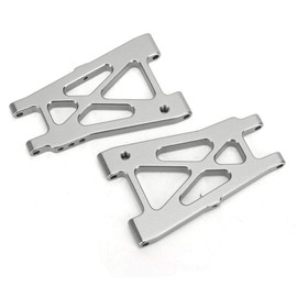 Dilwe RC Rear Lower Arm, 2PCS Metal RC Rear Lower Swing Suspension Arm Compatible with KYOSHO 4WD Optima 1/10 RC Off-Road Car(Silver)