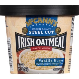 McCann's Irish Oatmeal Instant Oatmeal Cup, Vanilla Honey, 1.9 Ounce (Pack of 12)