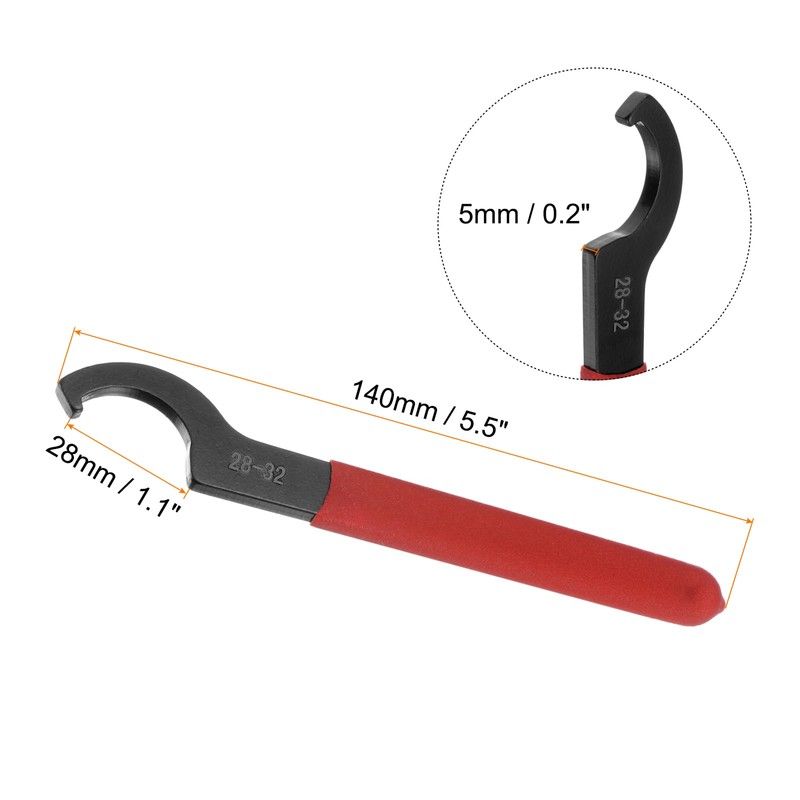 sourcing map 3pcs C Hook Spanner Wrench for Lathe Clamping
