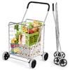 IRONMAX Grocery Shopping Cart, Foldable Heavy Duty Utility Cart w/Large