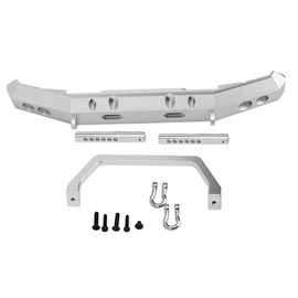RC Front Bumper Guard Aluminium Alloy Durable Lightweight Upgrade Spare Parts for RGT 1/10 Truck Overland Rock Cruiser EX86100 Black Silver 204mm (Silver B-R86025S)