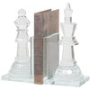 Deco 79 Crystal Chess Decorative Bookends Oversized Non Skid Bookends