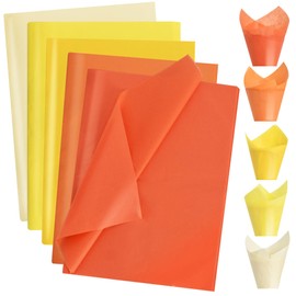BEISHIDA 100 Sheets Yellow Series Tissue Paper Bulk, Wrapping Tissue Paper for Gift Bags, 14 x 20 Inch Gift Wrap for Birthday Wedding Graduation DIY Crafts Holiday Flowers(Yellow Series)