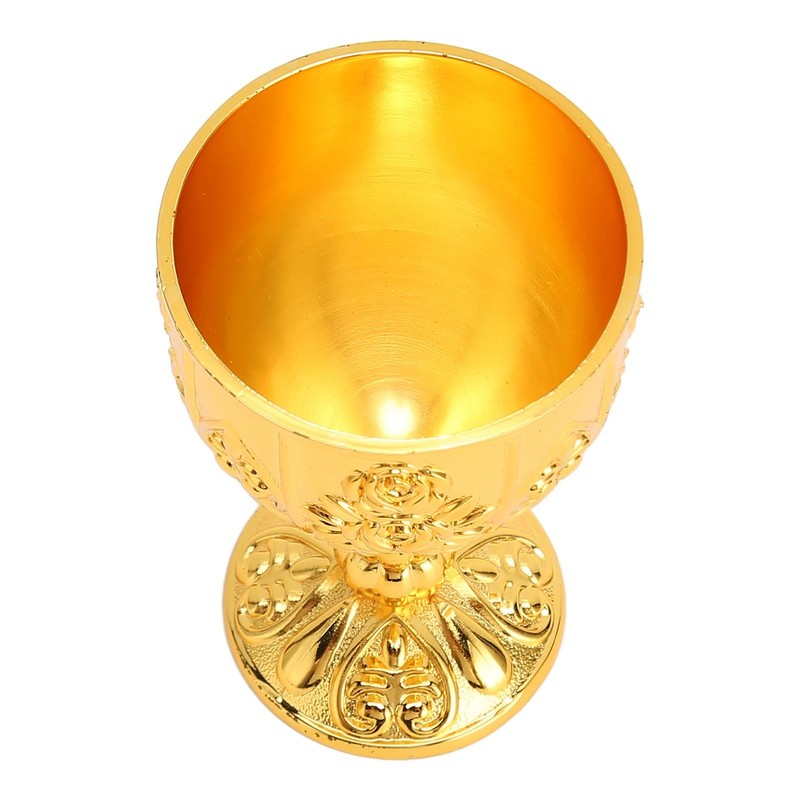 Tomotato Medieval Goblet, Vintage Metal Floral Pattern Goblet The Holy
