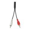6 Inch 3.5mm Female to 2 RCA Male Stereo Audio
