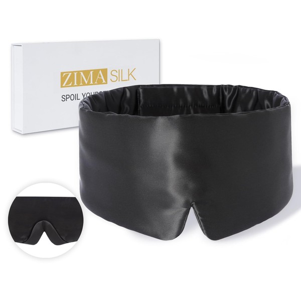 ZIMASILK 100% 22 Momme Mulberry Silk Sleep Mask, Full Coverage
