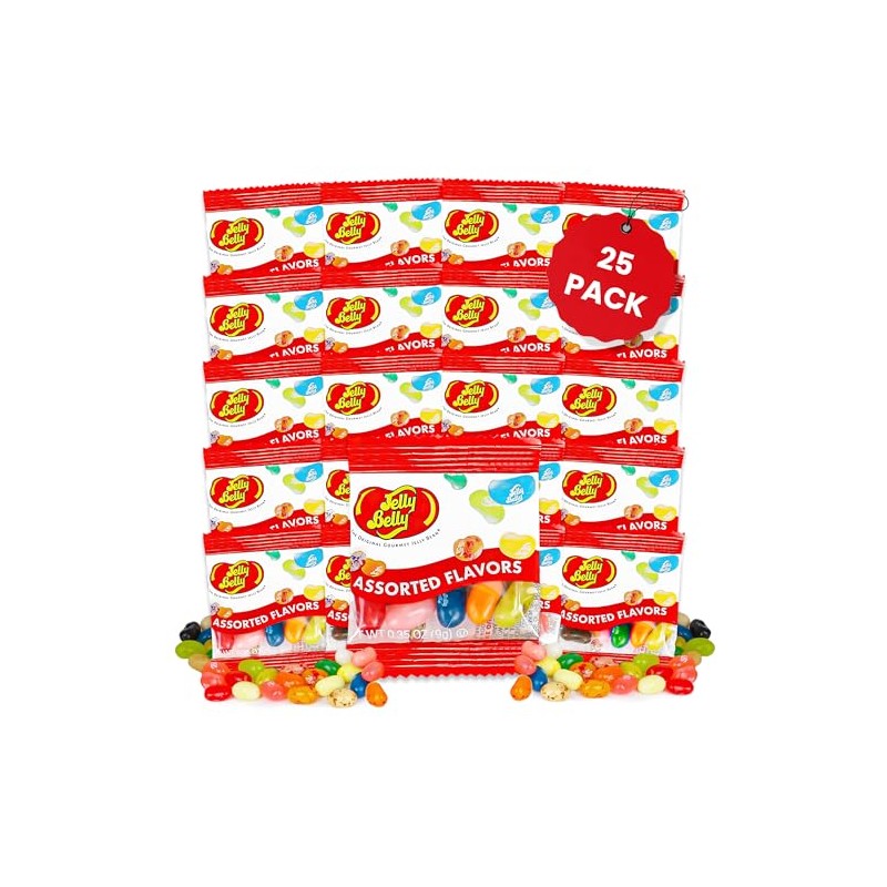 TULLIPAK Jelly Belly Individual Packs | 25 PACK | Mini