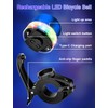 Bike Bell with RGB Lights, Bike Bell for 19-31.8mm Bicycle