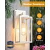 VIANIS 2 Pack White Dusk to Dawn Outdoor Wall Lantern,