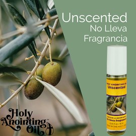 Unscented Holy Land Anointing Oil from Israel, 1/4 oz Roller Bottle from Jerusalem, Locally Sourced Virgin Olive Oil & Essences, Gift for Pastors, Priests, Rabbi, & Clergy, Aceite Ungido Sin Perfume