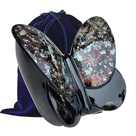 Exquisiteurns Handcrafted Fiber Glass Monarch Butterfly Cremation Urn - Monarch Butterfly Adult Urn - Handcrafted Light weighed Butterfly Adult Funeral Urn for Ashes - Free Velvet Bag (Brown)