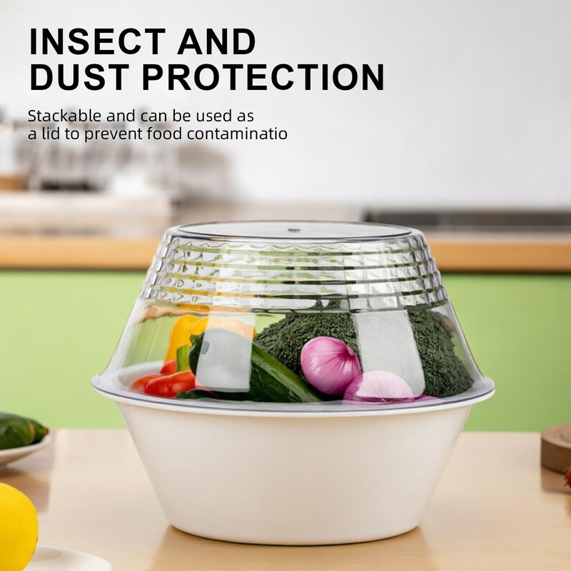 Shock-Resistant Plastic Colander for Kitchen Set of 6, 2 in