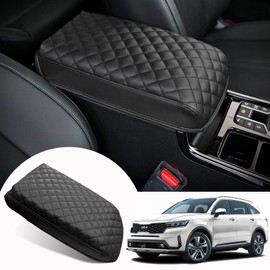 ANMOSVO for Kia Sorento Center Console Cover - Armrest Cushion for 2021 2022 2023 2024 Sorento Console Lid,Car Arm Rest Pad Seat Box Cover Protector for Kia Sorento Interior Accessories
