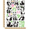 Giant Panda Bear Bamboo Temporary Tattoo Water Resistant Fake Body