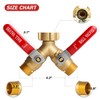 Garden Water Hose Splitter 2 Way Heavy Duty Brass Spigot