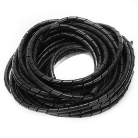 Spiral Wire Wrap Cover, Cable Tube, 10M, Flexible Spiral Wrap Cable, PVC Cable, Spiral Hose, Insulating Organiser, Cable Cover, Black Inside, Cable Sleeves