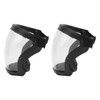 Cubrebocas reutilizable, 2 protectores faciales transparentes con cinturón elástico desmontable,