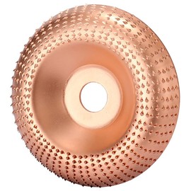 Upgraded Version Angle Grinder Wood Carving Disc, 4 Pieces Wood Carving Tools, 100 mm Wheel, Carbide Grinding Disc, Polishing, Shaping, Grinding Disc for Angle Grinder, 22 mm (Rose Gold)