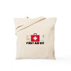 CafePress First Aid Kit Tote Bag Reusable Natural Beige Canvas