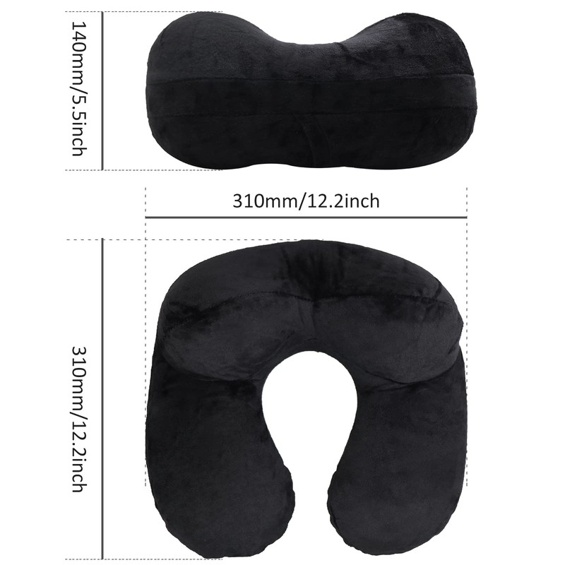 YOUXIU Neck Pillow Inflatable Travel Pillow Compact Neck Pillow Ergonomic