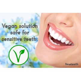 Neateeth Flavoured Teeth Whitening Strips for Sensitive Teeth – Pap Non-Peroxide Enamel Safe, Vegan, 21 Day Treatment (21 Days, Orange)