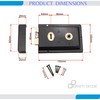 Infinity Decor Fluted Epoxy Black Rim Lock Latch Set –
