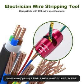 Wire Stripper Twister Tool for Drill, 2025 Upgraded Wire Stripping Tool & Wire Twisting Connector for Cutters 6-14 AWG, 8 In 1 Professional Electrician Wire Nut Twister Stripping and Twisting Tool