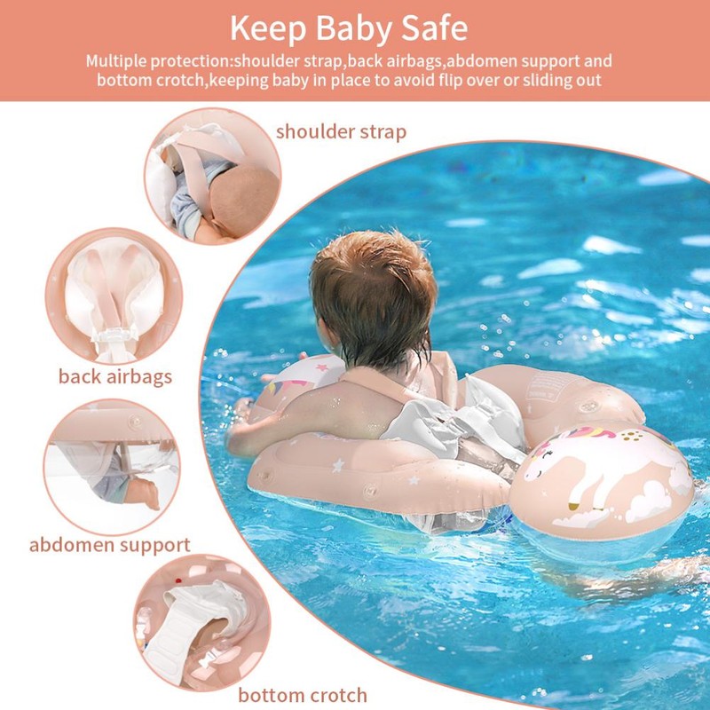 Baby Swimming Float Cartoon Pony Inflatable Baby Pool Float Ring