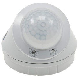 ChiliTec Motion Sensor Surface-Mounted IP65 Wall and Ceiling Mounting Infrared Indoor Outdoor 360° Sensor LED Suitable Time Adjustable White