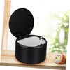 Ciieeo 1pc Mini Desktop Trash Can with Press Top Lid