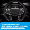 DACIRTY O-shaped Steering Wheel Cover, Carbon Fiber Pattern Anti-slip Wear-resistant